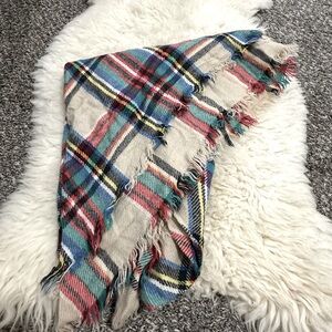 Plaid Blanket Scarf